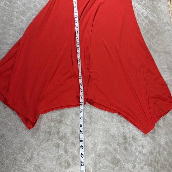 Eileen Fisher Womens Orange Coral Asymmetrical Hem Sleeveless Dress Sz PP 0-2 - Picture 10 of 13